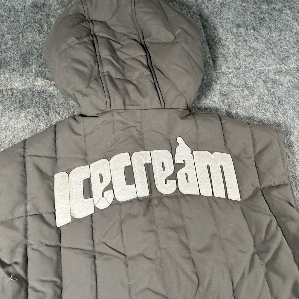 Icecream BBC Vest Mens Medium Grey Puffer Embroidered Billionaire Boys Club Rare - Picture 8 of 9